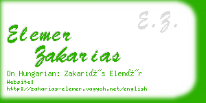 elemer zakarias business card